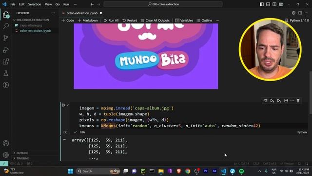 Utilizando Clusterização K-Means para Obter a Paleta de Cores e a Cor Dominante de uma Imagem смотреть онлайн