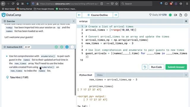Writing Efficient Python Code -6 | enumerate, map and range functions in Python смотреть онлайн