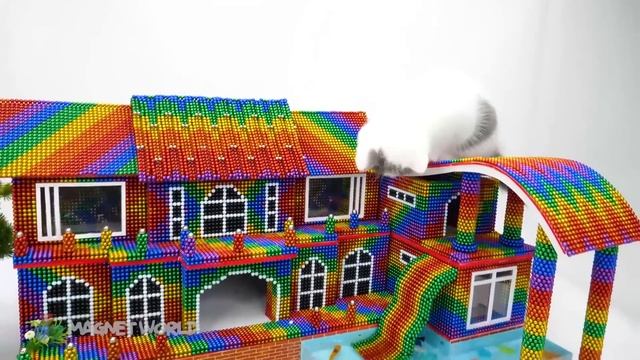 DIY ? Build Giant Rainbow Strongest Castle On The River For Hamsters From Magnetic Balls смотреть онлайн