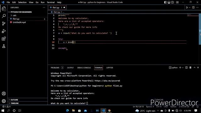 Creating a calculator in python смотреть онлайн