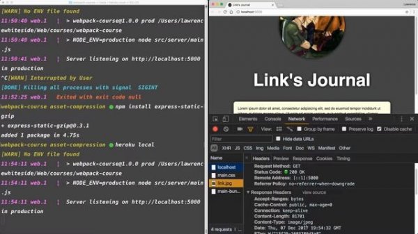 Webpack - Ep. 22 - Web Compression with GZip and Brotili