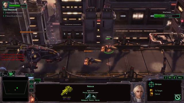 Starcraft II: Nova covert ops. Warhawk boss fight (Mission 1, Brutal) смотреть онлайн