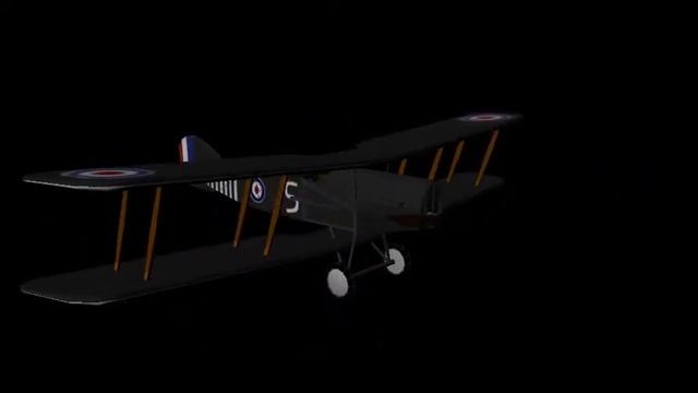 Bristol F2B WWI Fighter low polygon model смотреть онлайн
