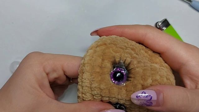 Советы по посадке и креплению глаз. Набивание деталей. Амигуруми. вяжу Крючком. смотреть онлайн