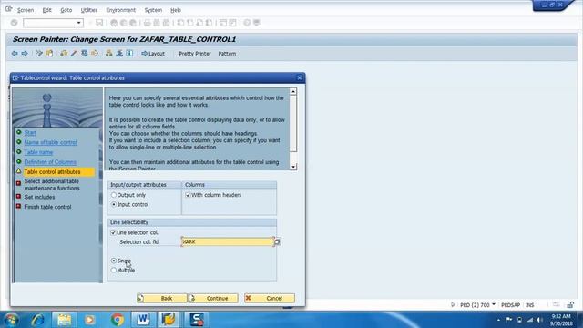 SAP ABAP Table control using wizard, adding new field in table control смотреть онлайн