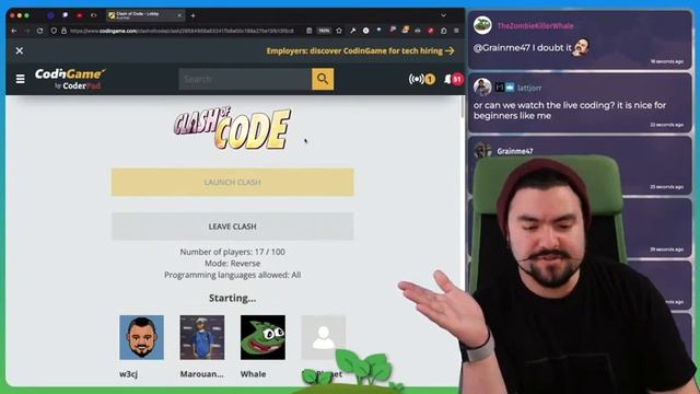 Playing Clash of Code with Viewers | Trying Haskell, Ruby, Python, Rust and Java смотреть онлайн