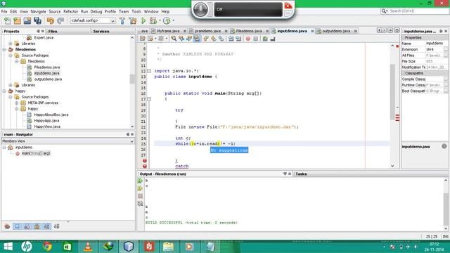 Java tutorial Easy example - How to create File Input Output programme in Java смотреть онлайн