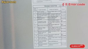 Haier tower ac e5 error code l How to solve air conditioner e5 error code
