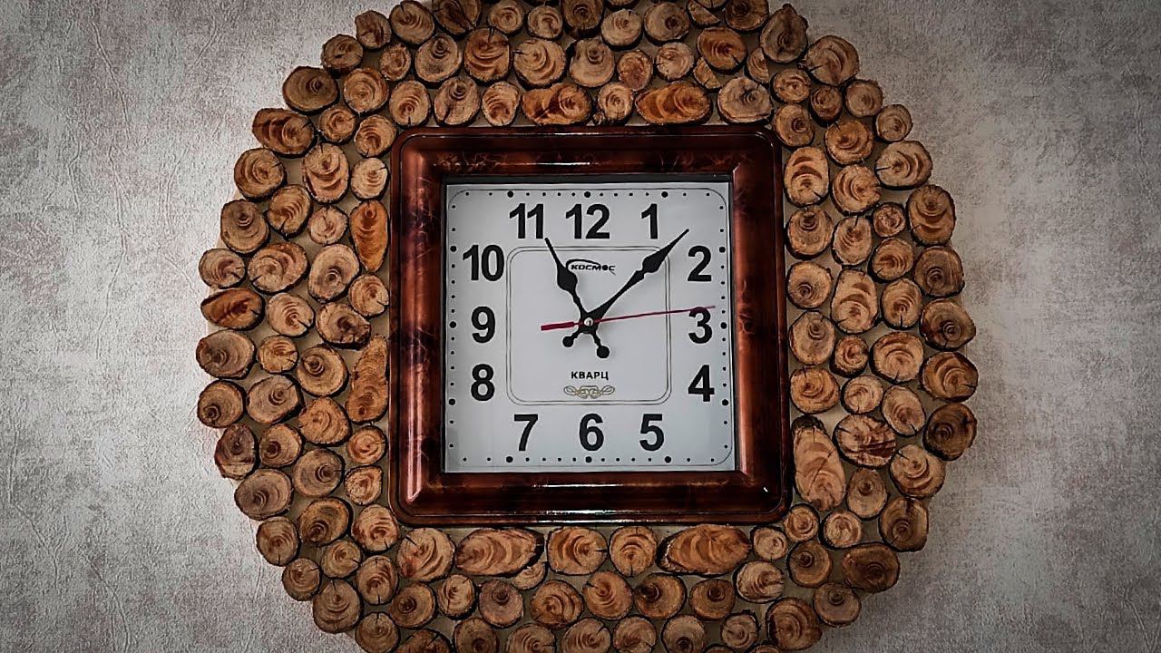 Деревенский DIY. Дизайнерские настенные часы своими руками смотреть онлайн