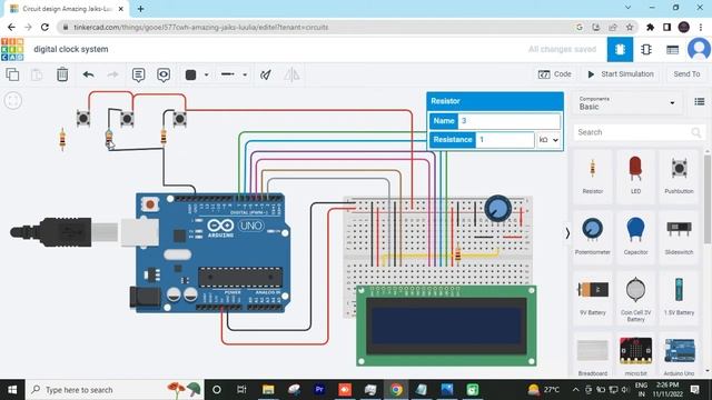 Digital Clock System Using Arduino Tinkercad | Arduino Project | Digital Clock | Autodesk Tinkercad смотреть онлайн
