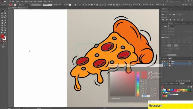 Adobe Illustrator CC 2021 Tutorial: Create a Beautiful Vector Pizza from Sketch | Hiru Designs смотреть онлайн