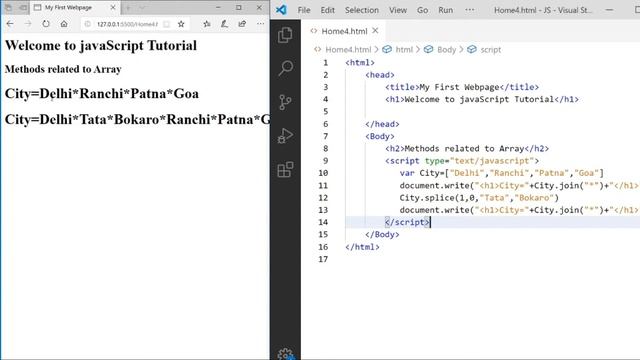 #20 JavaScript Tutorial in Hindi: Important Methods(Functions) of Array in JavaScript смотреть онлайн