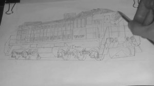 КАК НАРИСОВАТЬ ТЕПЛОВОЗ ТЭМ-2 [TIMELAPSE] РЕАЛИСТИЧНЫЙ РИСУНОК ПОЕЗДА