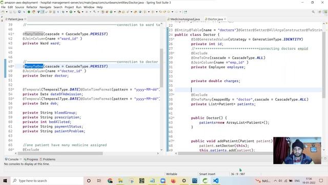 hospital management system relation of patient table and doctor table implemented in spring data jp смотреть онлайн
