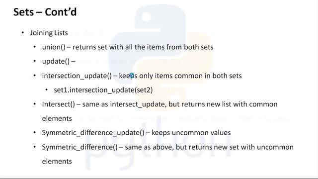 Python Tuple and Sets ll Vashi Technologies смотреть онлайн