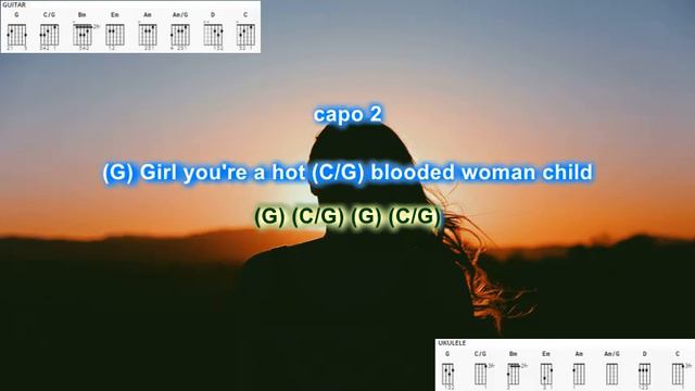 Baby Don't Get Hooked On Me (capo 2) by Mac Davis play along with scrolling guitar chords and lyric смотреть онлайн