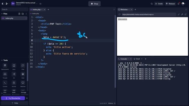 PHP Esenciales: 14 Código PHP que Evalúa el Número del Día del Mes y Acorde Imprime un Mensaje смотреть онлайн