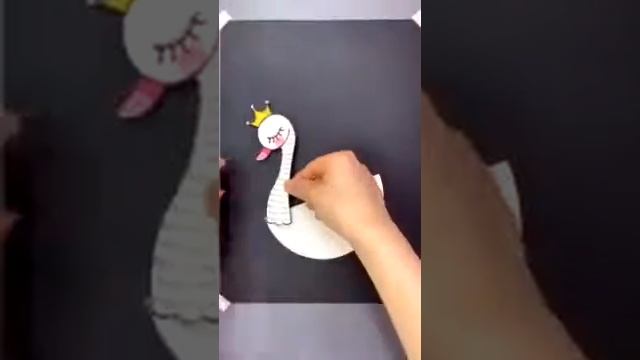 Аппликация " Лебедь". смотреть онлайн