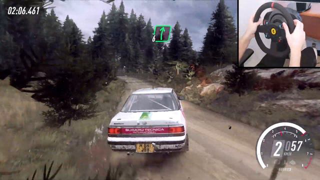 Dirt Rally 2.0 - Subaru Legacy RS (w/steering wheel) FLAT OUT PACK | Thrustmaster T300 gameplay смотреть онлайн
