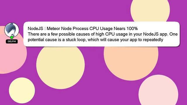 NodeJS : Meteor Node Process CPU Usage Nears 100% смотреть онлайн