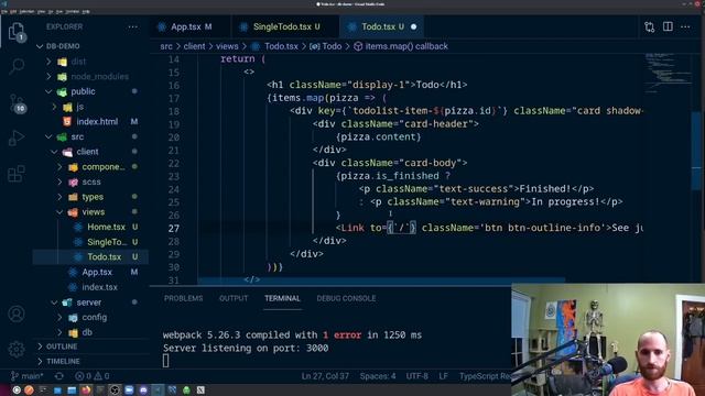 15 - Getting a single item with a dynamic BrowserRouter path and the `useParams` hook смотреть онлайн