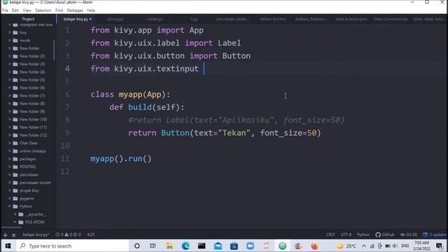 Python Kivy Part 1: Dasar Membuat Aplikasi Android смотреть онлайн