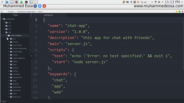 31 Node js create package json смотреть онлайн