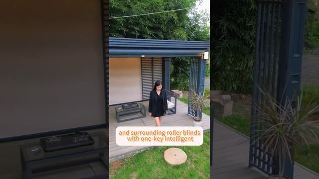 Aluminum Waterproof Louver Gazebo Outdoor Bioclimatic Awning Louvre System Roof Pergola смотреть онлайн