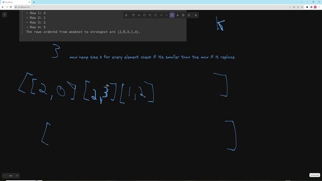 The K Weakest Rows in a Matrix - LeetCode 1337 - Python смотреть онлайн