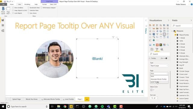 Power BI - Report Page Tooltip Over ANY Visual смотреть онлайн