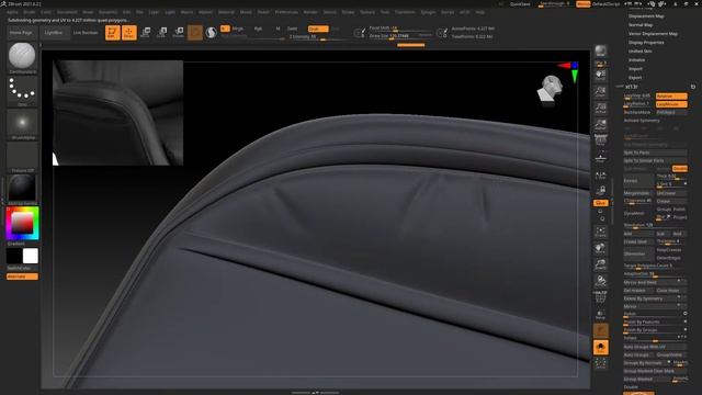 Полигоноукладка. Допиливаю 3д модель кресла в 3ds max и Zbrush смотреть онлайн