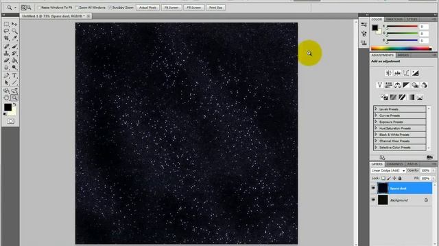 Beginner's Photoshop space tutorial 1 - Starfields смотреть онлайн