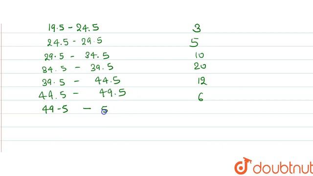 Calculate the mode from the following data : {:(Class Interval,20-24,25-29,30-34,35-39,40-44,45-... смотреть онлайн