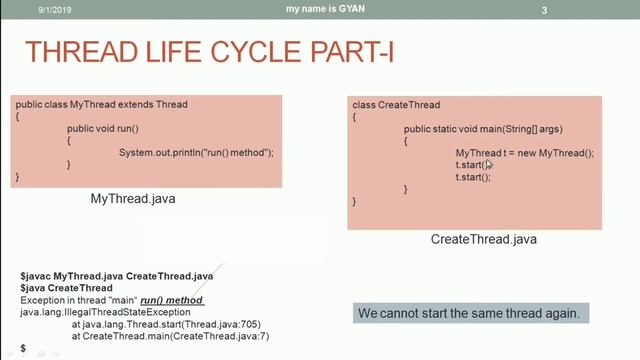 Multithreading in Java | #9 | Thread Life Cycle Part 1 смотреть онлайн
