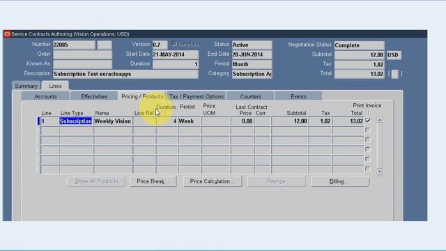 Oracle Service Contarct : Service Contract flow for Subscription Items смотреть онлайн