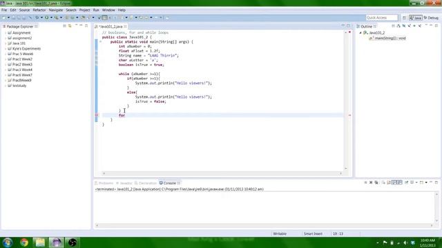Java 101 #2 Booleans, While and For loops смотреть онлайн