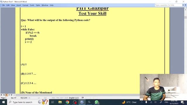 Test Paper 10-Python Part2 смотреть онлайн