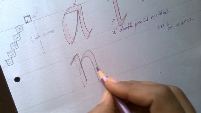 Day 3 of our Italics Challenge! Lowercase "n"! #italiccalligraphy #italics #calligraphy #tutorial смотреть онлайн