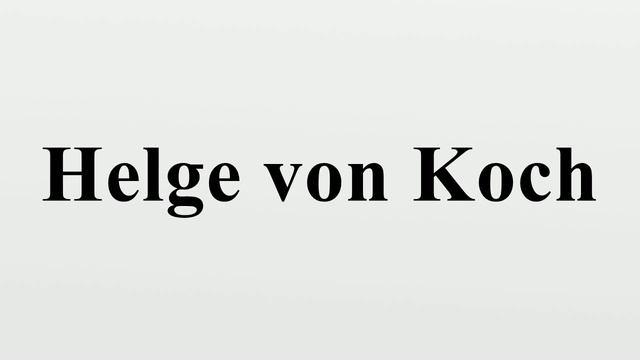 Helge von Koch смотреть онлайн