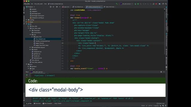 Phoenix LiveView Scaffold Bootstrap Modal смотреть онлайн