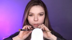 АСМР для сна ? массаж мозга, кисточки для 100% мурашек | ASMR brushing for sleep