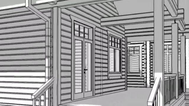 Проект двухэтажного дома из клееного бруса смотреть онлайн