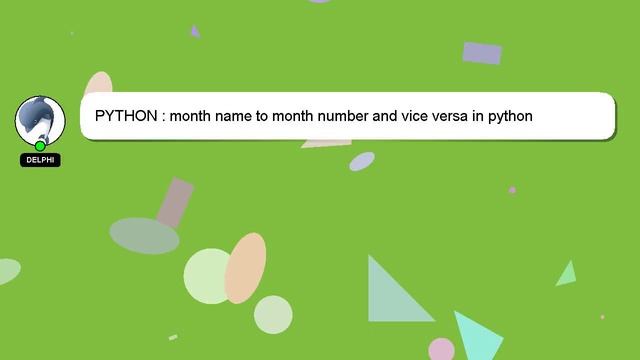 PYTHON : month name to month number and vice versa in python смотреть онлайн