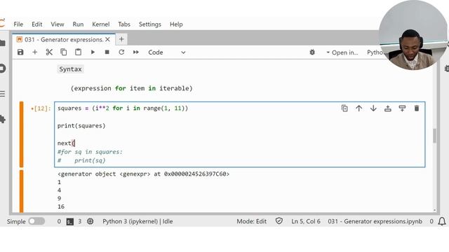 031 - LAZY ITERABLES: GENERATORS AND GENERATOR EXPRESSION IN PYTHON, IMPLEMENTATION AND USES смотреть онлайн
