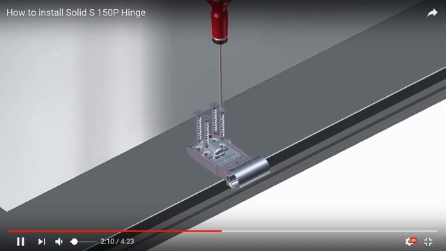 Монтаж дверной петли Solid 150P