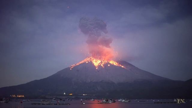 Explosive eruption of Sakurajima on November 12, 2019.　桜島爆発 смотреть онлайн