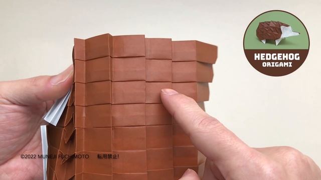 「折り紙」ハリネズミ（hedgehog origami）の折り方 смотреть онлайн