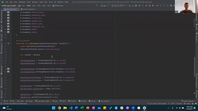 Android Studio "War" Card Game смотреть онлайн