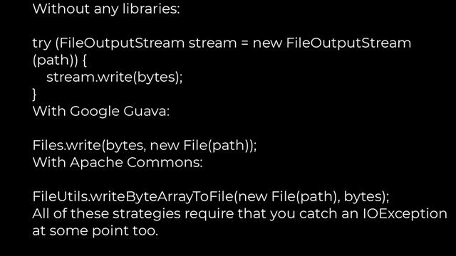 Java :byte[] to file in Java(5solution) смотреть онлайн