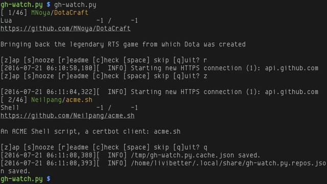 gh-watch.py, the script I now use to find GitHub projects смотреть онлайн